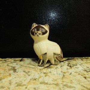 De Rosa Rinconada Silver Anniversary Small Siamese Cat Figurine Gold & Platinum